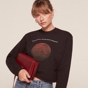Reformation 'I went to Mars' Cropped Sweatshirt